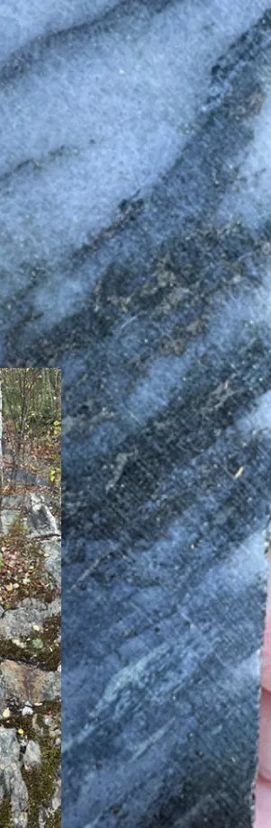 Banded, structurally controlled mineralisation from the project area